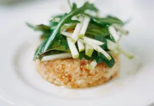 Topinamburcreme mit Salat