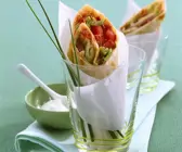 Wraps mit pikanter Salatfüllung