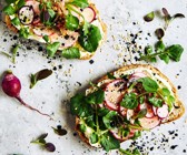 Frischkäsebrote mit Radieschen