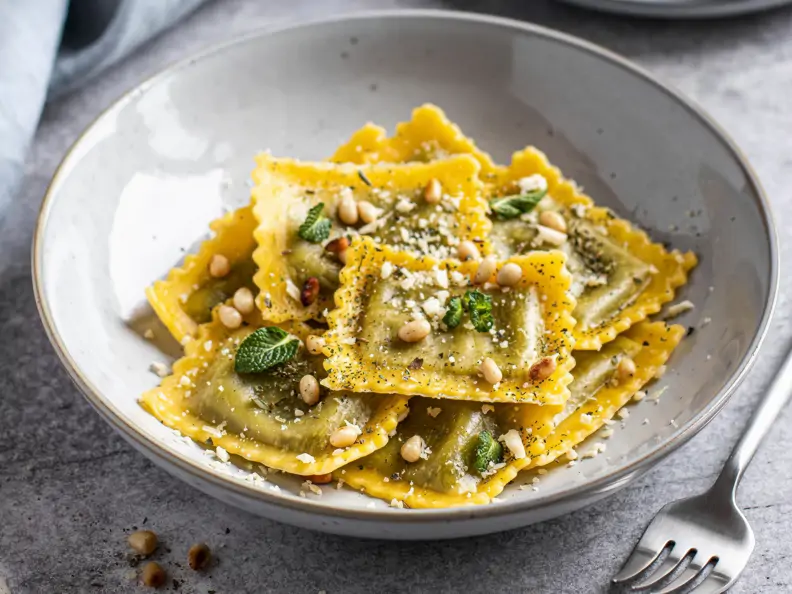 Dinkel-Ravioli