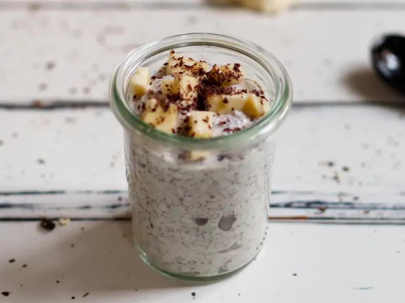Schoko-Quark mit Banane