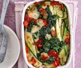Spinat-Lasagne mit Zucchini und Ricotta