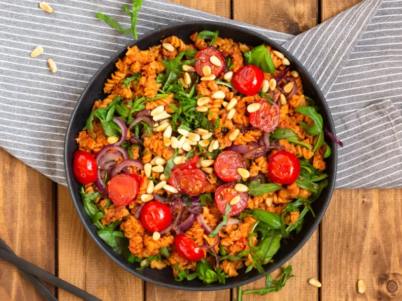 Rote Linsen Pasta