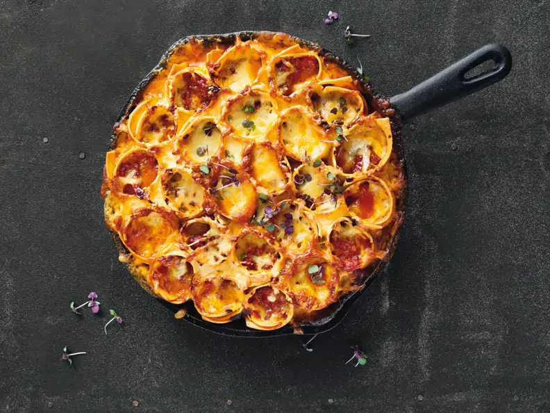 Lasagnerollen aus der Pfanne