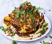 Gerösteter Blumenkohl mit Hummus