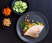 Wraps mit Kichererbsen und Avocado