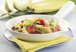 Paprika-Melonen-Pfanne