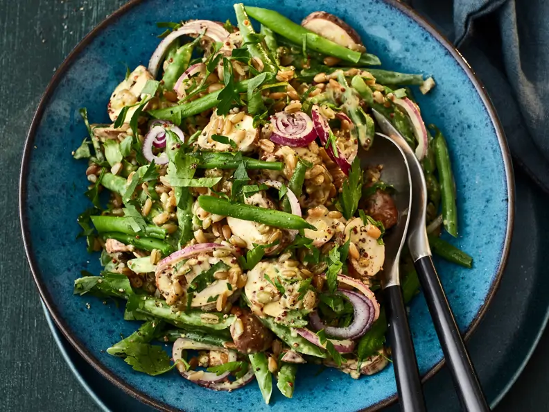 Lauwarmer Bohnensalat
