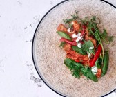 Scharfer Hähnchen-Wrap