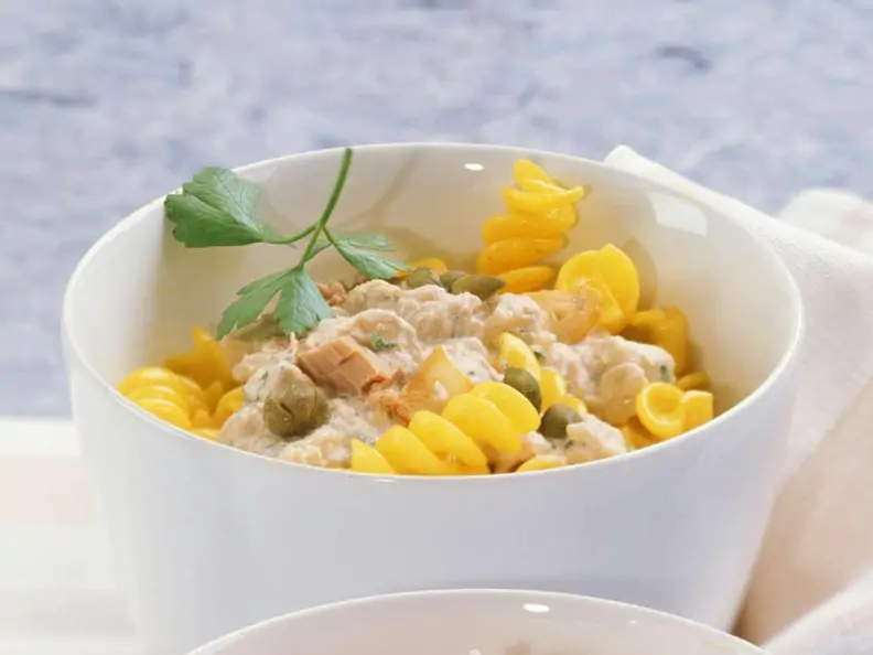 Spiralnudeln mit Thunfisch