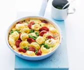 Tortellini-Tortilla mit Chorizo
