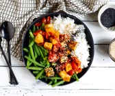 Tomaten-Tofu mit Bohnen