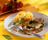 Kalbsrückensteaks mit Mozzarella