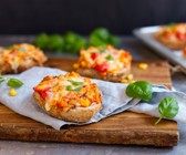 Vegetarische Pizzabrötchen