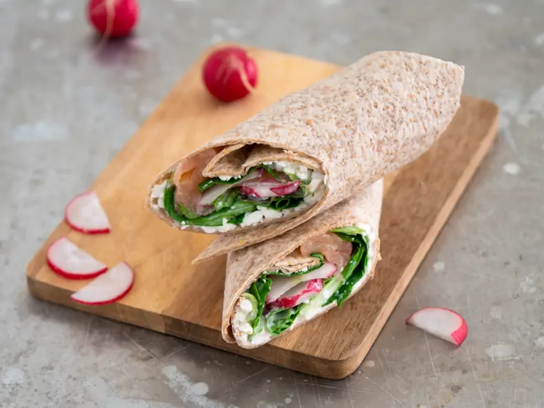 Lachs, Wrap, Meal-Prep
