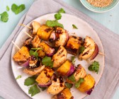 Teriyaki-Champignon-Spieße mit Ananas