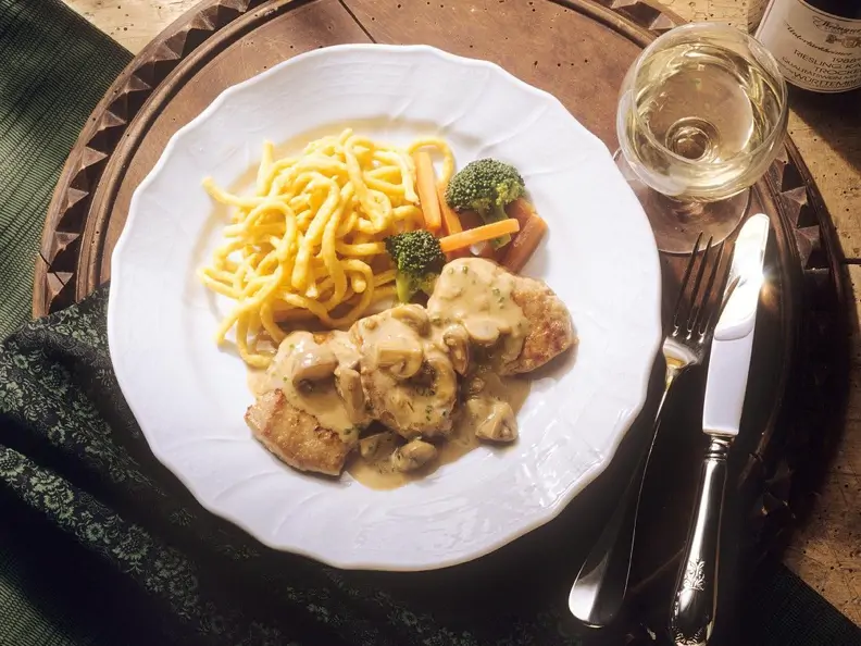 Schweinemedaillons mit Champignonsauce