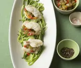 Seeteufel mit mediterranem Gemüse