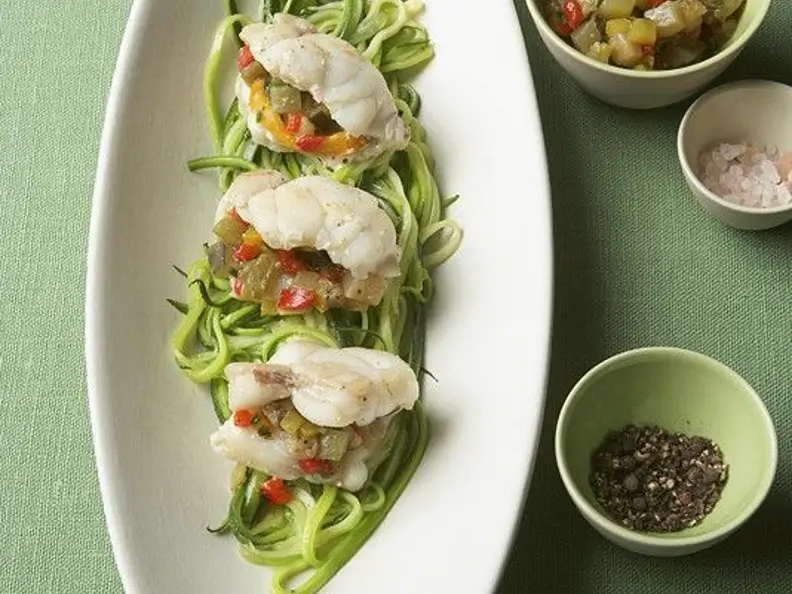 Seeteufel mit mediterranem Gemüse