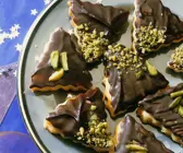 Kekse mit Schokoglasur