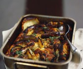 Auberginen-Kartoffelauflauf