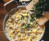 Kartoffelsuppe mit Champignons