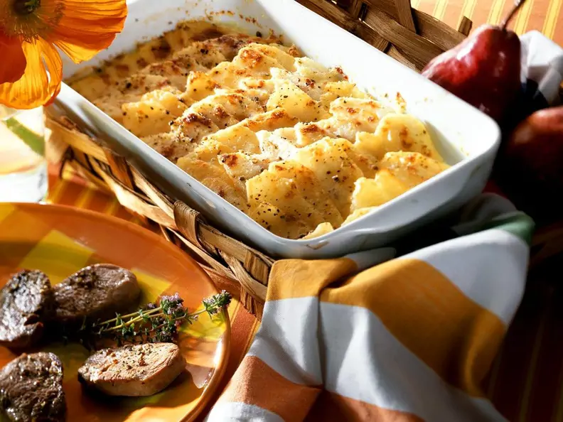 Kartoffel-Birnengratin