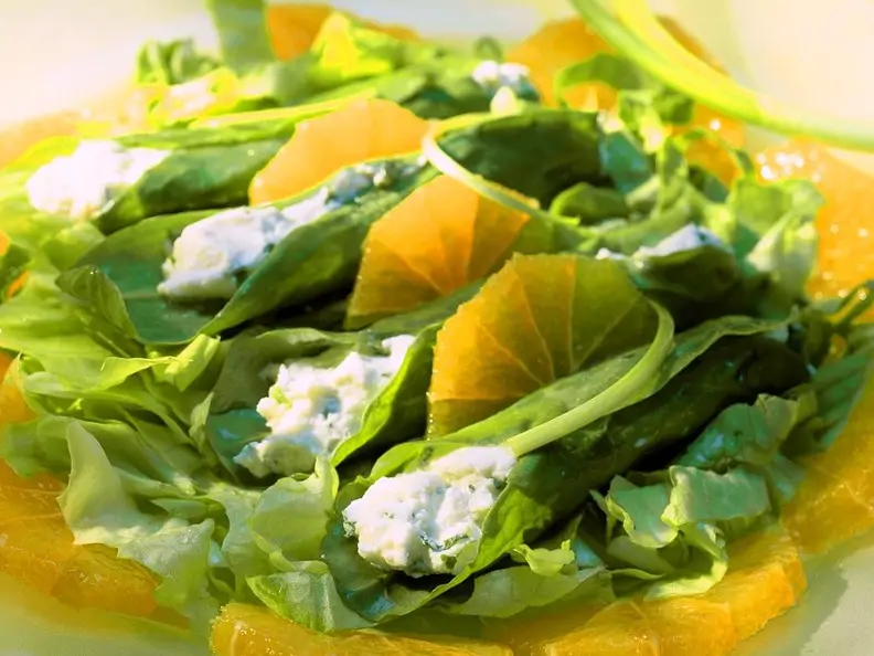 Spinatsalat mit Orangen