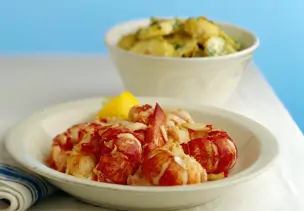Kartoffelsalat mit Hummer