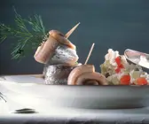 Matjes mit Gemüsecreme