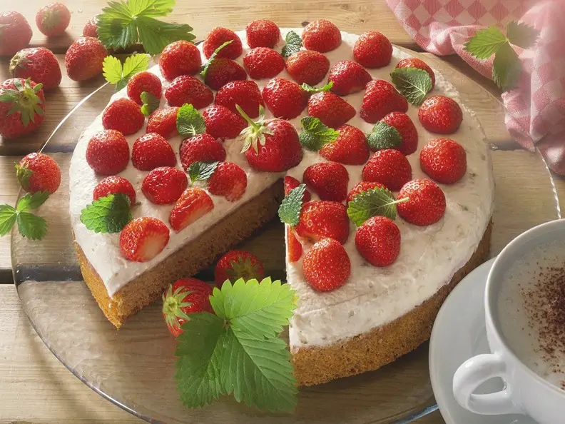 Erdbeerkuchen ohne Zucker