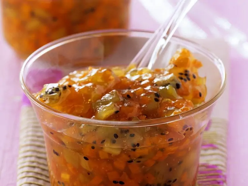 Kürbiskonfitüre mit Kiwi