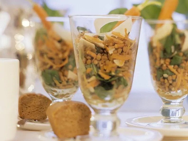 Linsensalat mit Möhren
