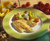 Scholle mit Salat