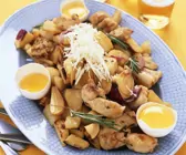 Ofengebackene Hähnchenbrust mit Kartoffeln