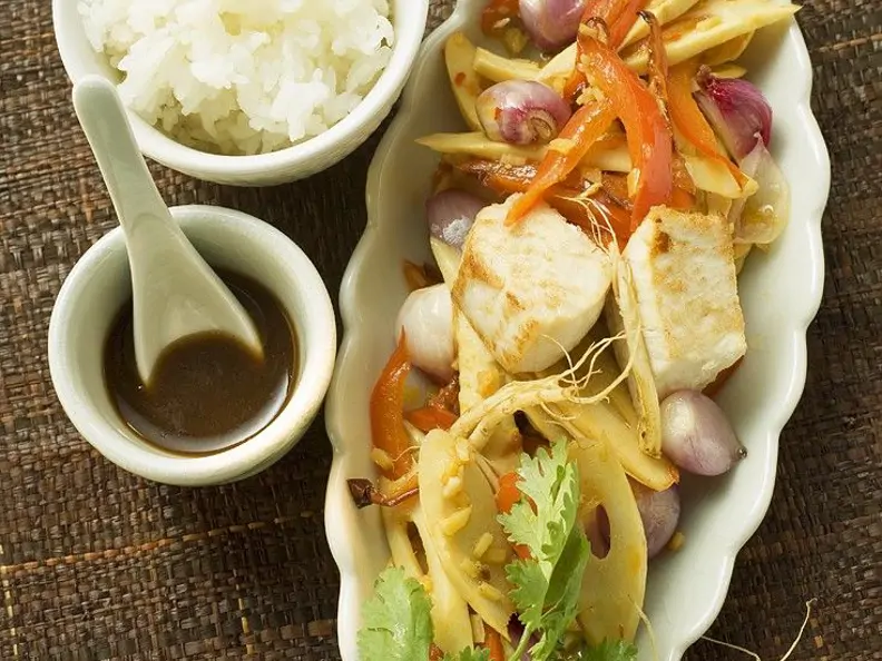 Asiatischer Fisch-Wok