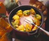Kürbis-Kartoffeleintopf mit Kassler