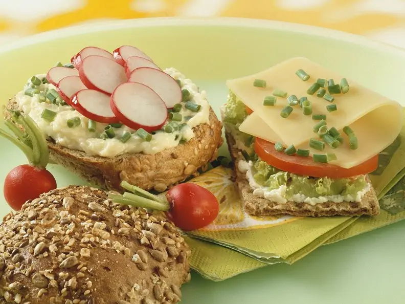 Vegetarische belegte Brötchen
