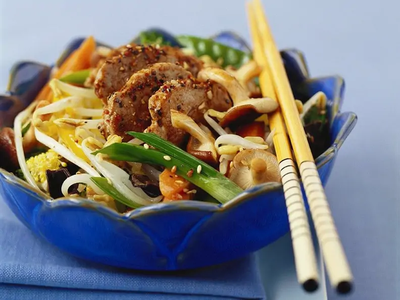 Wokgemüse mit Schweinefilet