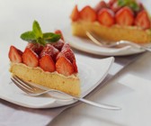Einfacher Erdbeerkuchen