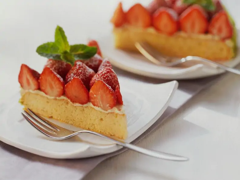 Einfacher Erdbeerkuchen