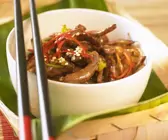 Lammgeschnetzeltes aus dem Wok