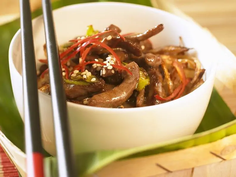 Lammgeschnetzeltes aus dem Wok
