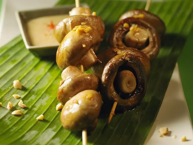 Champignon-Spieße