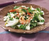 Feldsalat mit Garnelen