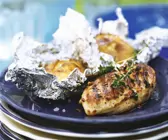 Hähnchebrust mit Folienkartoffeln vom Grill