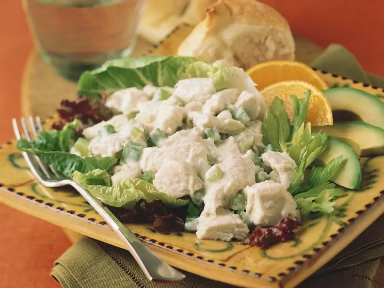Geflügelsalat mit Crème fraîche