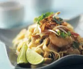 Garnelenpfanne mit Nudeln