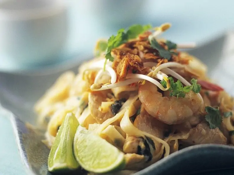 Garnelenpfanne mit Nudeln