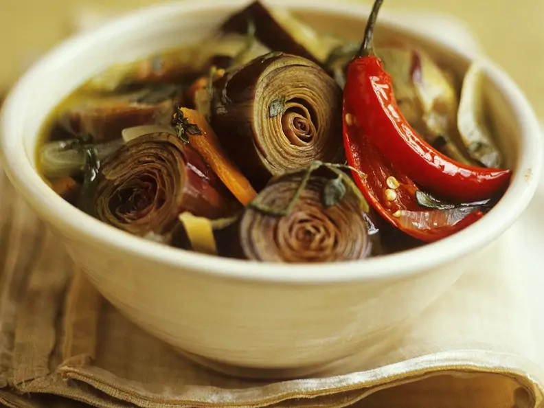 Artischocken mit Chilimarinade